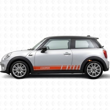 Déco Autocollante Vinyle Bandes Lettrage Cooper Latérales pour MINI Cooper_4