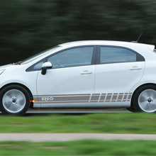 Autocollant en vinyle à rayures latérales de course adapté à Kia Rio
 3
