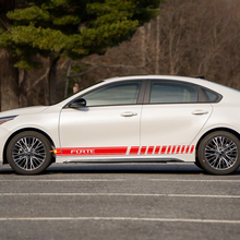 Autocollant en vinyle à rayures latérales de course adapté à Kia Forte
 2