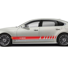 Autocollant en vinyle à rayures latérales de course adapté à Kia K900
 2