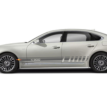 Autocollant en vinyle à rayures latérales de course adapté à Kia K900
 3