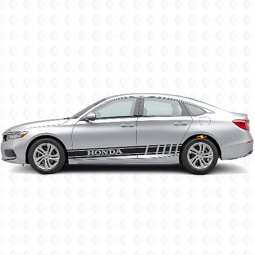 Autocollant vinyle latéral à bandes de course de marque pour Honda Accord