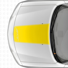 Autocollant Vinyle Bande Contour Sport Blackout pour Capot Dodge Charger 2006-2010_5