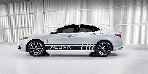 Jeu d'autocollants en vinyle de bandes latérales racing pour Acura ILX TLX RLX