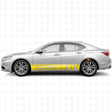 Autocollants latéraux style racing en vinyle pour Acura ILX TLX RLX_5