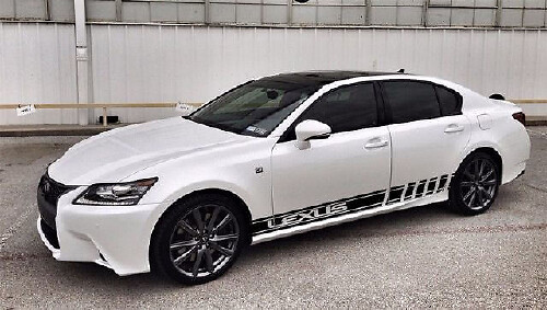 Ensemble d'autocollants vinyles bandes latérales de course pour Lexus CT RC IS ES GS