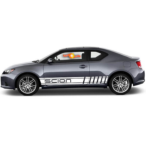 Kit d'autocollants vinyle bandes de course pour bas de caisse Scion