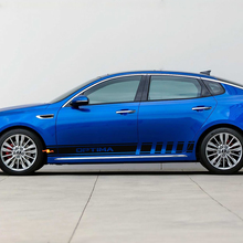 Autocollant en vinyle à rayures latérales de course adapté à Kia Optima
 3