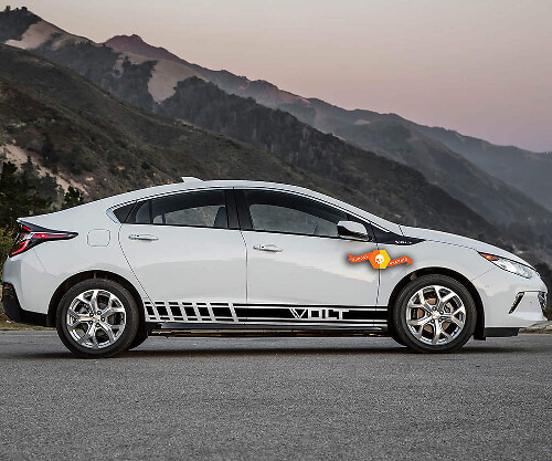 2X graphiques multicolores Chevrolet Volt symbole voiture course vinyle autocollant autocollant
