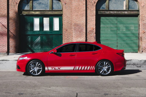 2X graphiques multicolores Acura TLX symbole voiture course vinyle autocollant autocollant
