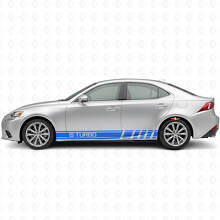 Autocollant vinyle latéral à bandes style turbo IS pour Lexus IS_2