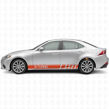 Autocollant vinyle latéral à bandes style turbo IS pour Lexus IS_4