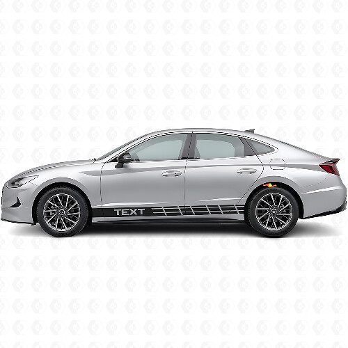 Texte Personnalisé Bandes de Course Autocollant Vinyle Latéral pour Hyundai Sonata
