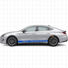 Texte Personnalisé Bandes de Course Autocollant Vinyle Latéral pour Hyundai Sonata_2