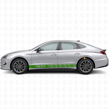 Texte Personnalisé Bandes de Course Autocollant Vinyle Latéral pour Hyundai Sonata_3