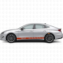 Texte Personnalisé Bandes de Course Autocollant Vinyle Latéral pour Hyundai Sonata_4