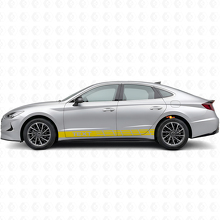 Texte Personnalisé Bandes de Course Autocollant Vinyle Latéral pour Hyundai Sonata_5