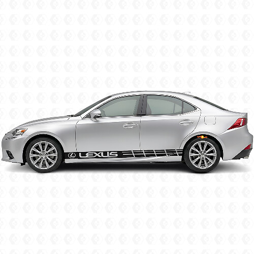 Jeu d'autocollants en vinyle bandes latérales de course pour Lexus IS 200t 250 300