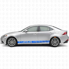Jeu d'autocollants en vinyle bandes latérales de course pour Lexus IS 200t 250 300_2