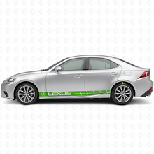 Jeu d'autocollants en vinyle bandes latérales de course pour Lexus IS 200t 250 300_3