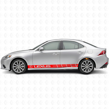 Jeu d'autocollants en vinyle bandes latérales de course pour Lexus IS 200t 250 300_4