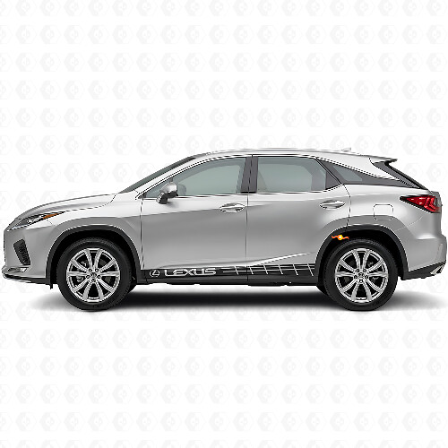 Kit de décalcomanies en vinyle à bandes style course pour bas de caisse Lexus RX 350