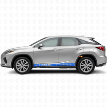 Kit de décalcomanies en vinyle à bandes style course pour bas de caisse Lexus RX 350_2