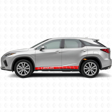 Kit de décalcomanies en vinyle à bandes style course pour bas de caisse Lexus RX 350_4