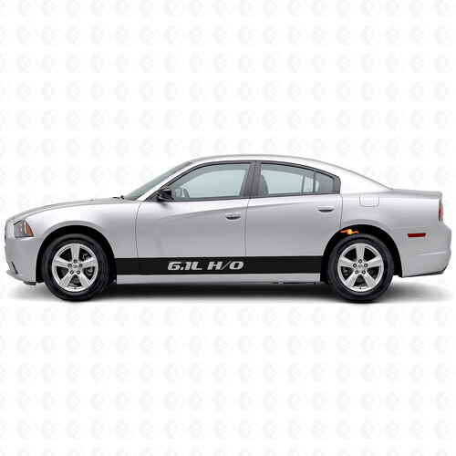 Autocollant vinyle latéral bandes H/O 6,1L pour Dodge Charger 2011-2014