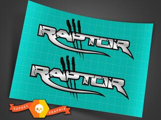 Raptor Truck Vinyl Stickers Autocollants Chrome Brossé (set)