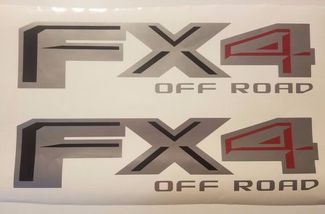 fx4 off road 2017 décalcomanie gris noir mat et rouge, autocollant ford truck(SET)