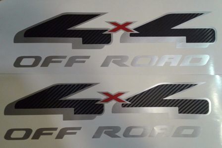 4x4 hors route autocollant autocollant fibre de carbone silverado camion chevrolet (SET)
