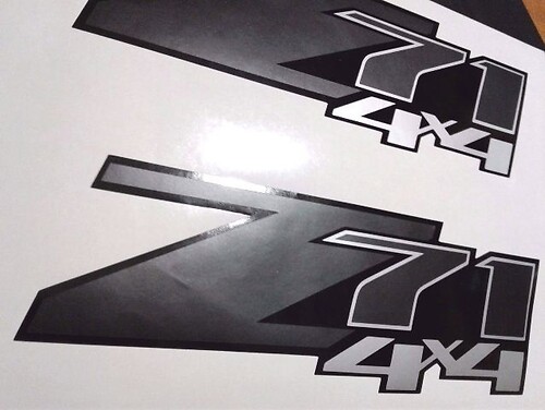 Z71 4x4 autocollants autocollants silverado chevrolet camion chevy NOIR MAT (set)

