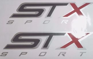 Autocollants sport STX, camion Ford noir mat et gris (set)