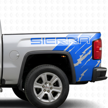Kit d'autocollants en vinyle style usé de marque pour les côtés du lit GMC Sierra 2016_2