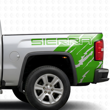 Kit d'autocollants en vinyle style usé de marque pour les côtés du lit GMC Sierra 2016_3