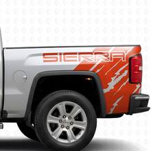 Kit d'autocollants en vinyle style usé de marque pour les côtés du lit GMC Sierra 2016_4