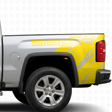 Kit d'autocollants en vinyle style usé de marque pour les côtés du lit GMC Sierra 2016_5