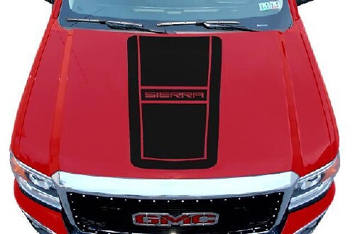 Kit d'autocollants en vinyle pour capot Sierra pour GMC Sierra 2014-2017