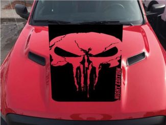 Dodge Ram Rebel Punisher Skull Night Edition capot camion vinyle autocollant graphique
