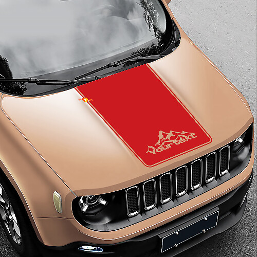 Autocollant vinyle à large bande personnalisée pour capot Jeep Renegade