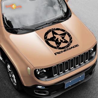 Jeep Renegade Yeti Sasquatch Army Star Distressed Vinyl Sticker Sticker Side SUV
