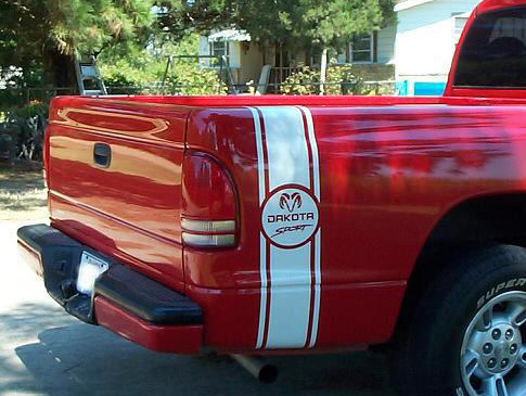 Kit de décalcomanies vinyle bandes de rallye arrière latérales pour Dodge Dakota Sport
