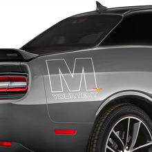 Autocollant Vinyle Logo M Mopar Arrière Latéral pour Dodge Challenger 2