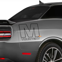 Autocollant Vinyle Logo M Mopar Arrière Latéral pour Dodge Challenger 3
