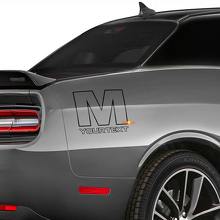 Autocollant Vinyle Logo Mopar M Arrière Latéral 2 pour Dodge Challenger 3