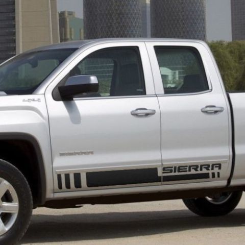 Autocollant bandes lettrage panneau de porte latérale 3 pour GMC Sierra
