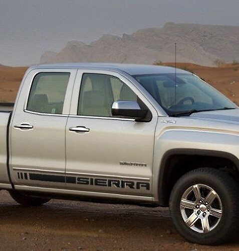 Autocollant bandes lettrage panneau porte latérale Sierra pour GMC Sierra