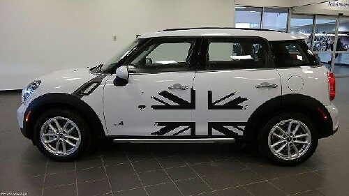 Autocollant vinyle drapeau britannique pour porte latérale MINI Countryman