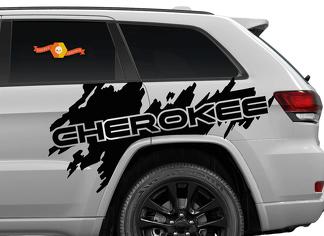 Côté Jeep Cherokee Trailhawk TrailHawk Splash Splatter graphique vinyle autocollant SUV